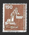 Stamps Germany -  1187 - Excavadora