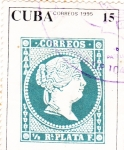 Stamps Cuba -  140 ANIV DEL PRIMER SELLO POSTAL