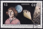 Stamps : America : Cuba :  500 Aniv. Nicolás Copérnico