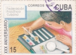 Stamps Cuba -  XXX  aniv.Federación Filatélica cubana 