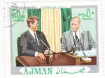 Stamps United Arab Emirates -  Eisenhower y Kennedy