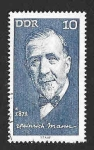 Stamps Germany -  1271 - Luiz Heinrich Mann (DDR)