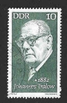 Stamps Germany -  1349 - Johannes Tralow (DDR)