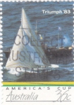 Stamps Australia -  AMERICA'S CUP-velero