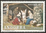Stamps Andorra -  navidad - el pesebre viviente