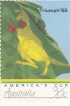 Stamps Australia -  AMERICA'S CUP-canguro