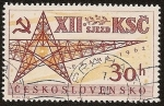 Stamps Czechoslovakia -  XII Congreso del Partido Comunista KSC - Praga 1962