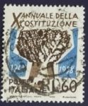 Stamps Italy -  Constitución
