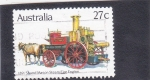 Stamps Australia -  MOTOR DE VAPOR SHAND MASON 1891