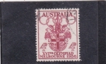 Stamps : Oceania : Australia :  ESCUDO OLIMPIADA MELBOURNE 1956
