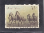Sellos de Oceania - Australia -  caballos salvajes