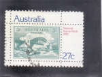 Stamps : Oceania : Australia :  sello sobre sello- Sydney Melbourne 