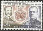 Stamps Spain -  2624 - Centº del Cuerpo de abogados del Estado, Alfonso XII y Juan Carlos I