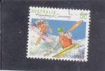 Sellos de Oceania - Australia -  kayak y canoa