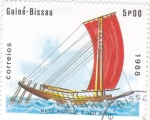 Sellos de Africa - Guinea Bissau -  nave egipcia