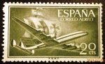 Stamps Spain -  1955-1956  Superconstelación y Nao Santa María 