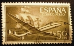Stamps Spain -  1955-1956  Superconstelación y Nao Santa María