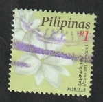 Sellos de Asia - Filipinas -  4202 - Flor, Jasmin de Arabia, Jasminum sambac