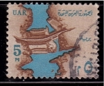 Stamps Egypt -  Nilo y presa de Asuan