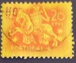 Stamps Portugal -  Escudo ecuestre Rey Dinis