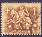 Sellos del Mundo : Europa : Portugal : Escudo ecuestre Rey Dinis