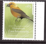 Stamps Liechtenstein -  serie- Pajaros cantores de Liechenstein
