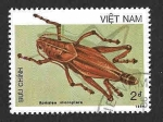 Stamps Vietnam -  1707 - Saltamontes Lubber Oriental 