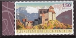 Stamps Liechtenstein -  Europa- Castillos y palacios- Gutenberg