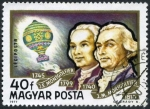 Stamps Hungary -  Hermanos Montgolfier
