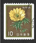 Stamps Japan -  1422 - Adonis Amurensis