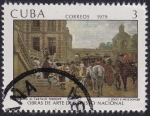 Stamps Cuba -  Llegada al Castillo Throups, Meissonier