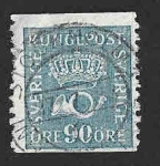 Sellos de Europa - Suecia -  152 - Corona y Cuerno Postal