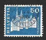 Stamps Switzerland -  445 - Castillo e Iglesia de la Abadía de Neuchatel
