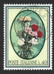 Stamps Italy -  935 - Claveles