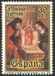 Stamps Spain -  2634 - Navidad, El Nacimiento, de Juan de Flandes