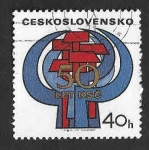 Sellos de Europa - Checoslovaquia -  1755 - L Aniversario del Partido Comunista Checo