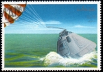 Stamps United Arab Emirates -  Exploracion del espacio: USA   Apolo 7 amerizaje