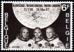 Stamps Belgium -  Apolo 11