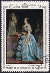 Stamps : America : Cuba :  Isabel II, Federico Madrazo