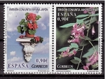 Stamps Spain -  Flores- Conjunta con Japón