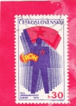 Stamps Czechoslovakia -  8 ° Congreso Sindical, Praga