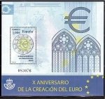 Sellos de Europa - Espa�a -  X aniv. creación Euro