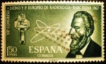 Stamps Spain -  ESPAÑA 1967 VII Congreso Latino y I Europeo de Radiología en Barcelona
