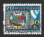 Stamps Czechoslovakia -  1882 - XX Años de Televisión