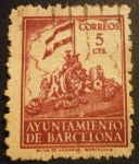 Stamps Spain -  ESPAÑA 1940-1941 BARCELONA Frontispicio del Ayuntamiento