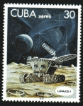 Sellos de America - Cuba -  Dia de la Cosmonautica sovietica: Lunakhod