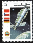 Stamps : America : Cuba :  Interkosmos Soyuz 31: Estacion espacial Saliut