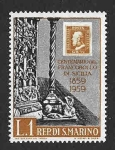 Stamps : Europe : San_Marino :  439 - Centenario de los Primeros Sellos de Sicilia