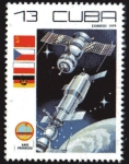 Sellos de America - Cuba -  Interkosmos Soyuz 31: Nave Progress de avituallamiento