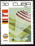 Stamps : America : Cuba :  Interkosmos Soyuz 31:Aterrizaje de la capsula de mando